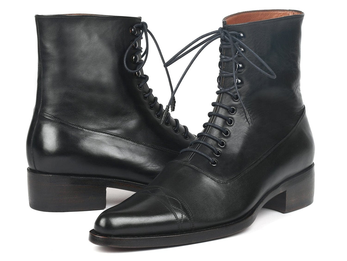 PAUL PARKMAN Paul Parkman Men's Goodyear Welted Boots Black Leather (ID#CW477-BLK)