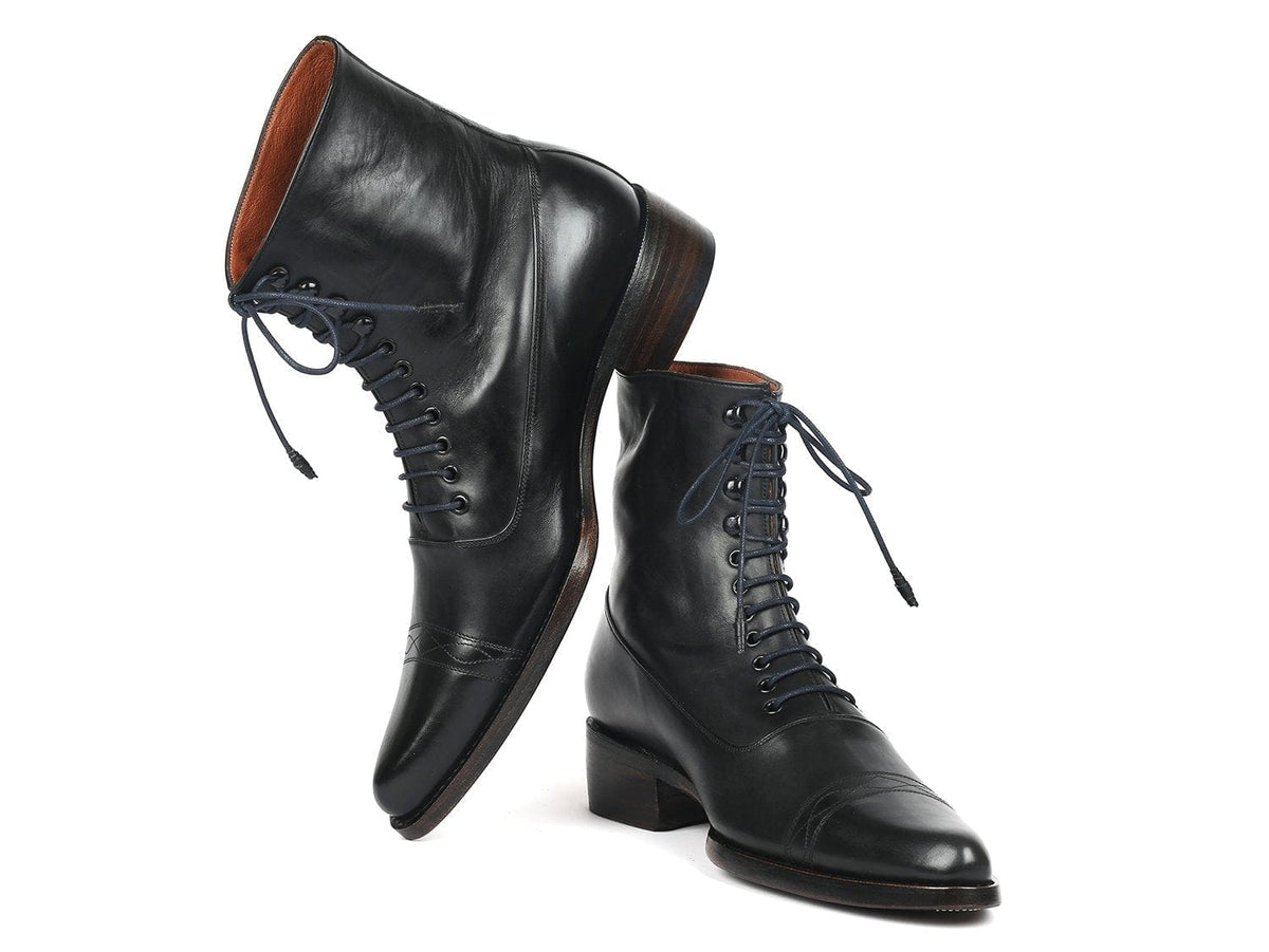 PAUL PARKMAN Paul Parkman Men's Goodyear Welted Boots Black Leather (ID#CW477-BLK)