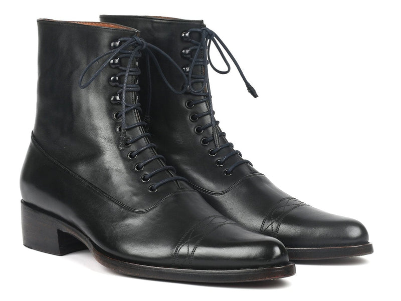 PAUL PARKMAN Paul Parkman Men's Goodyear Welted Boots Black Leather (ID#CW477-BLK)