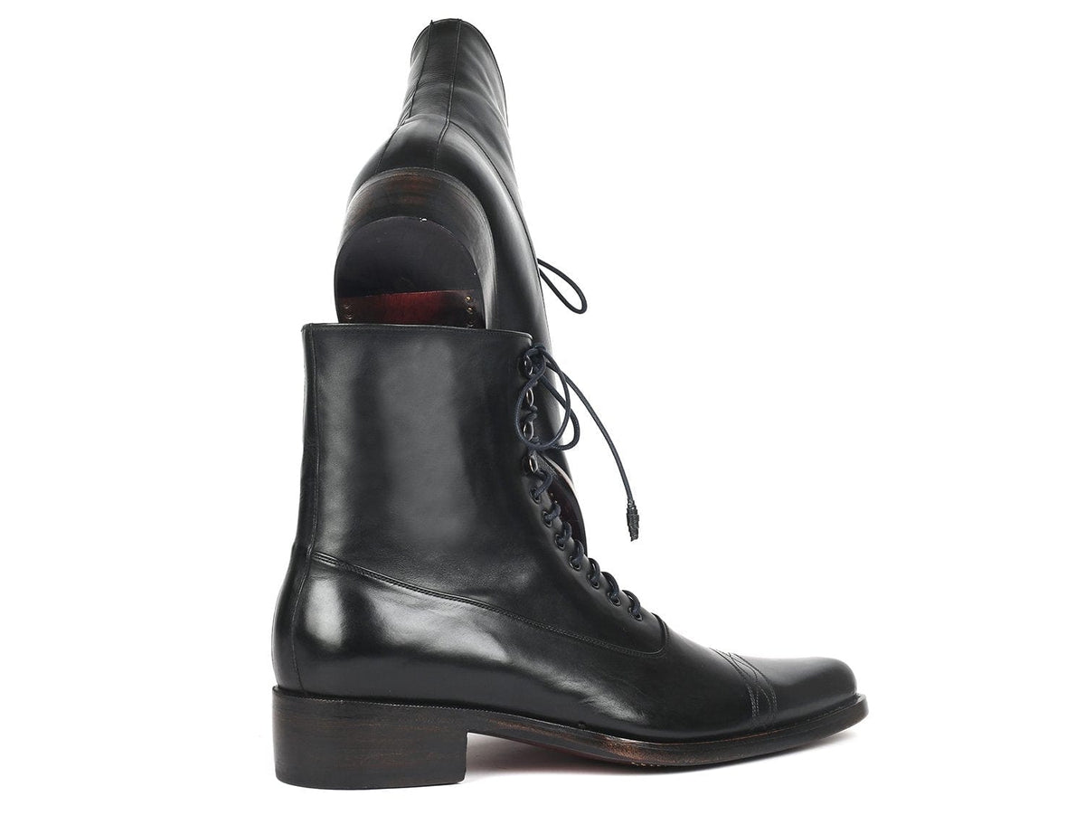 PAUL PARKMAN Paul Parkman Men's Goodyear Welted Boots Black Leather (ID#CW477-BLK)