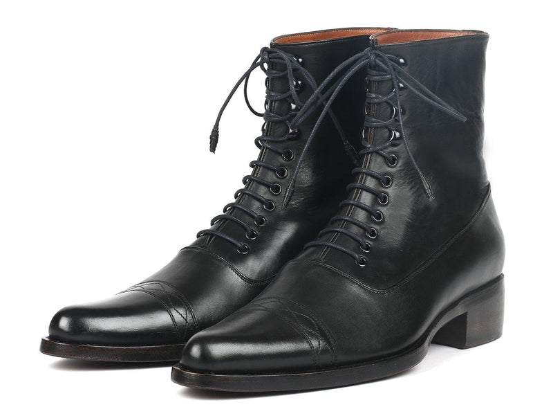 PAUL PARKMAN Paul Parkman Men's Goodyear Welted Boots Black Leather (ID#CW477-BLK)