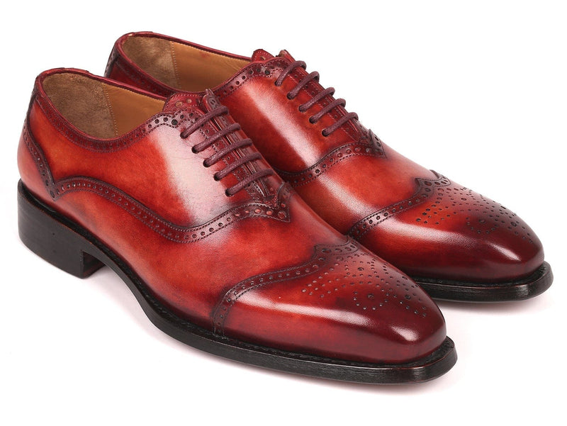 PAUL PARKMAN Paul Parkman Men's Goodyear Welted Oxford Shoes Reddish Brown (ID#094-RDH)