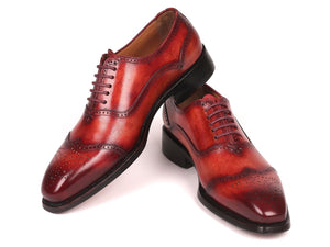 PAUL PARKMAN Paul Parkman Men's Goodyear Welted Oxford Shoes Reddish Brown (ID#094-RDH)