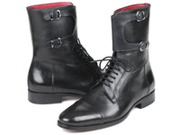 PAUL PARKMAN Paul Parkman Men's High Boots Black Calfskin (ID#F555-BLK)