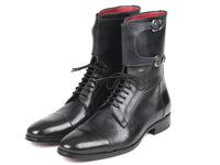 PAUL PARKMAN Paul Parkman Men's High Boots Black Calfskin (ID#F555-BLK)