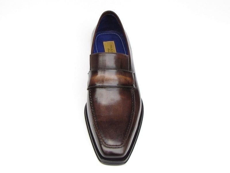 PAUL PARKMAN Paul Parkman Men's Loafer Bronze Hand Painted Shoes (ID#012-BRNZ)
