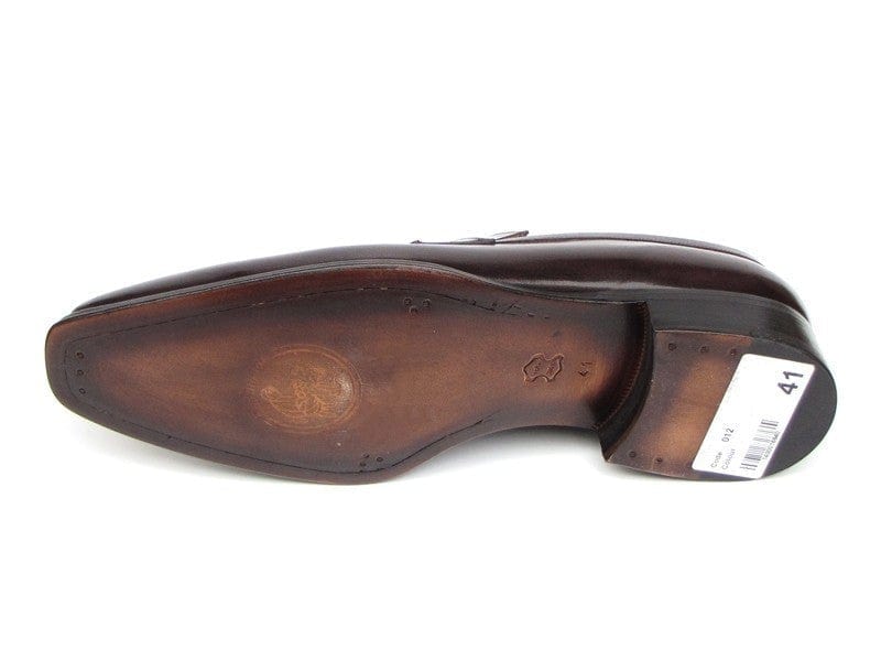 PAUL PARKMAN Paul Parkman Men's Loafer Bronze Hand Painted Shoes (ID#012-BRNZ)