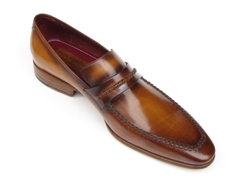 PAUL PARKMAN Paul Parkman Men's Loafer Brown Leather Shoes (ID#068-CML)