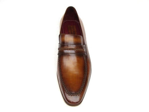 PAUL PARKMAN Paul Parkman Men's Loafer Brown Leather Shoes (ID#068-CML)
