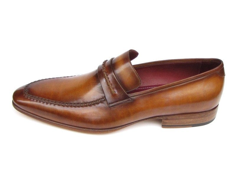 PAUL PARKMAN Paul Parkman Men's Loafer Brown Leather Shoes (ID#068-CML)
