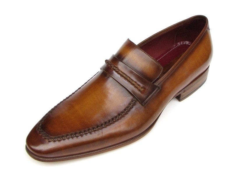PAUL PARKMAN Paul Parkman Men's Loafer Brown Leather Shoes (ID#068-CML)