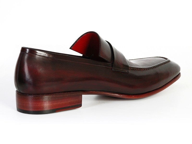 PAUL PARKMAN Paul Parkman Men's Loafer Purple & Black Hand-Painted Leather Upper with Leather Sole (ID#093-PURP-BLK)