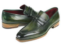PAUL PARKMAN Paul Parkman Men's Loafer Shoes Green (ID#068-GRN)