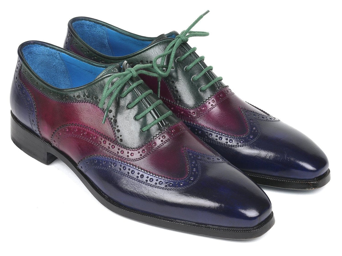PAUL PARKMAN Paul Parkman Men's Multi Color Wingtip Oxfords (ID#PP2284)