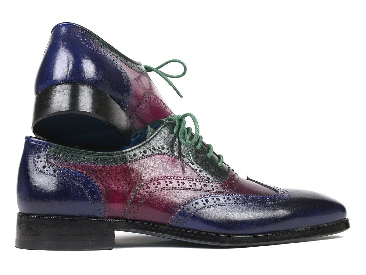 PAUL PARKMAN Paul Parkman Men's Multi Color Wingtip Oxfords (ID#PP2284)