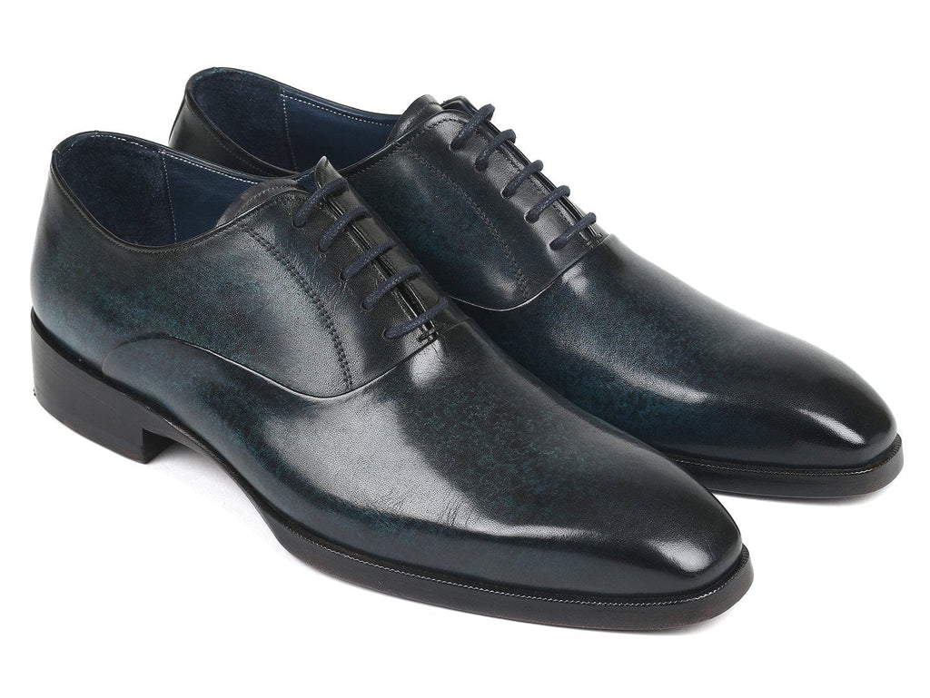 PAUL PARKMAN Paul Parkman Men's Plain Toe Oxfords Navy (ID#5523-NVY)