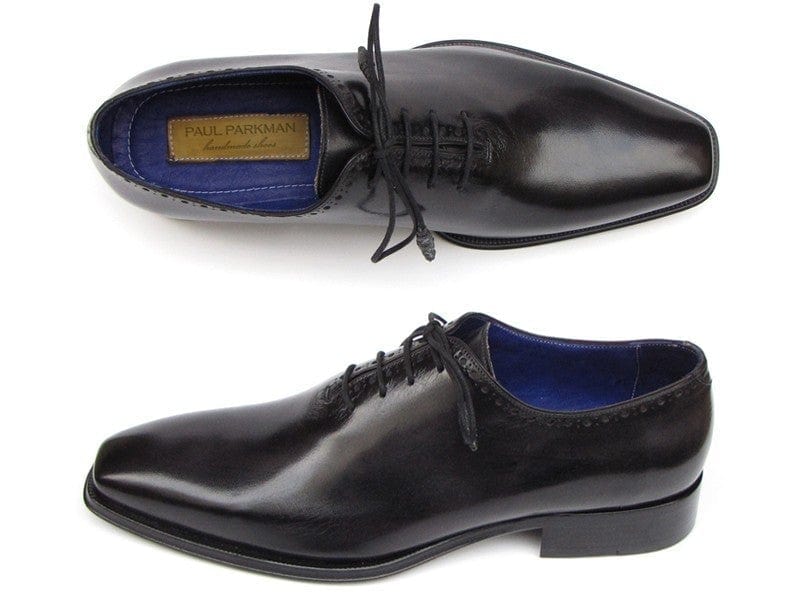 PAUL PARKMAN Paul Parkman Men's Plain Toe Oxfords Whole-cut Black (ID#025-BLK)