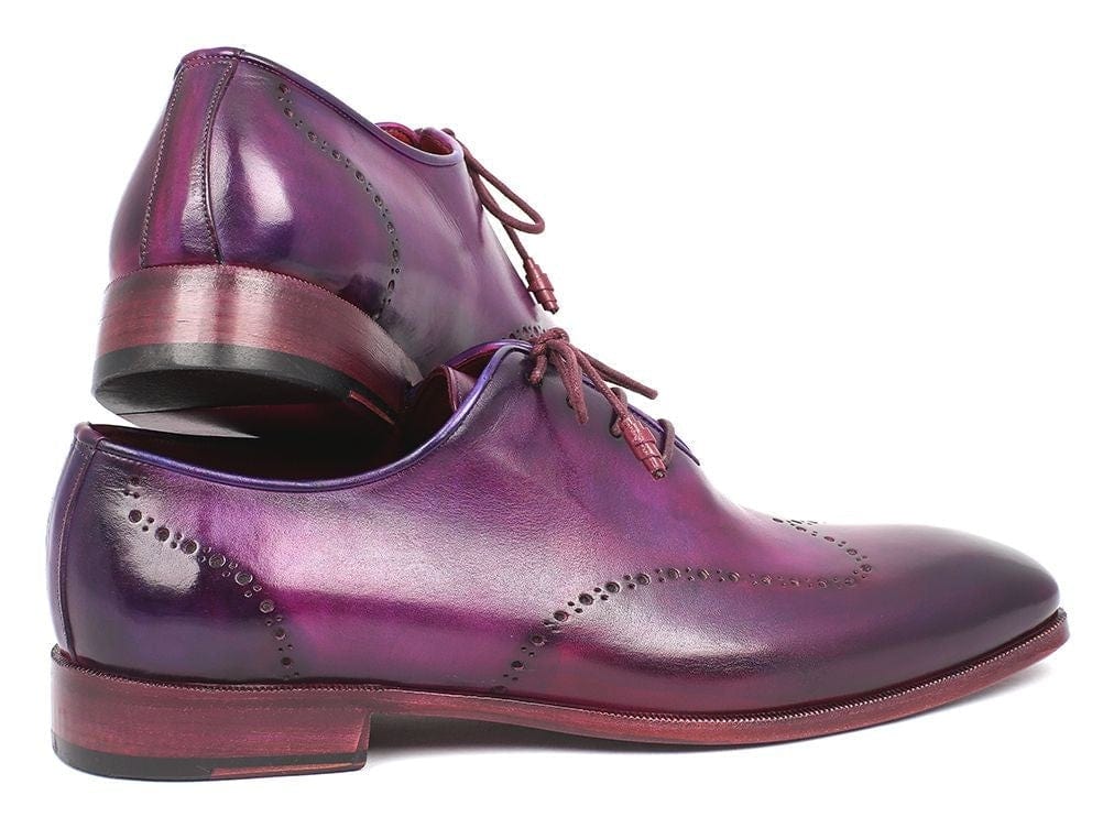 PAUL PARKMAN Paul Parkman Men's Purple Wingtip Oxfords (ID#84HT12)