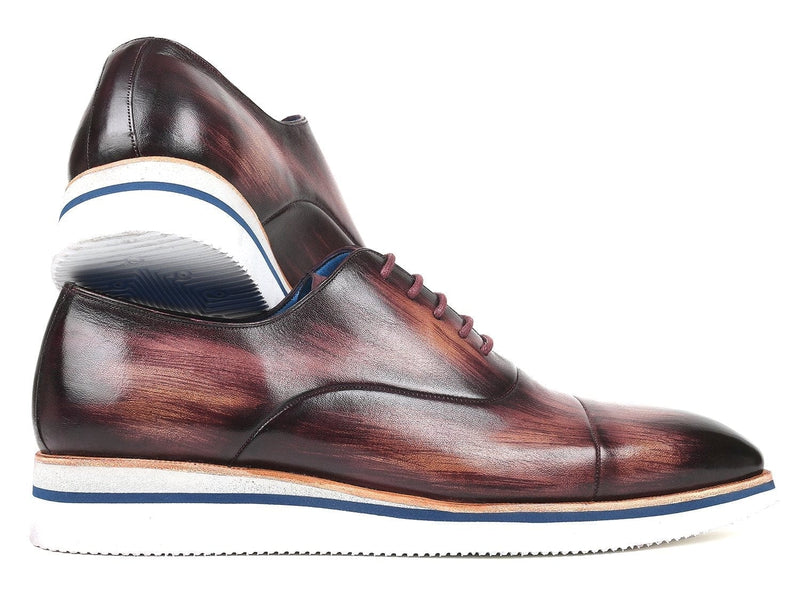 PAUL PARKMAN Paul Parkman Men's Smart Casual Oxfords Purple Leather (ID#185-PRP-LTH)