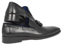 PAUL PARKMAN Paul Parkman Men's Tassel Loafer Black Leather Upper & Leather Sole (ID#5141-BLK)