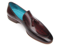 PAUL PARKMAN Paul Parkman Men's Tassel Loafer Black & Purple Shoes (ID#049-BLK-PURP)
