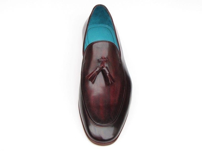 PAUL PARKMAN Paul Parkman Men's Tassel Loafer Black & Purple Shoes (ID#049-BLK-PURP)