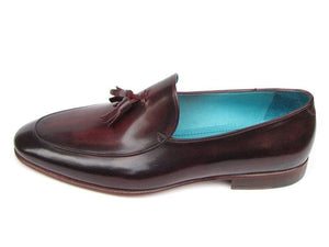 PAUL PARKMAN Paul Parkman Men's Tassel Loafer Black & Purple Shoes (ID#049-BLK-PURP)