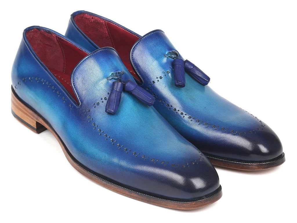 PAUL PARKMAN Paul Parkman Men's Tassel Loafer Blue (ID#66T82-BLU)