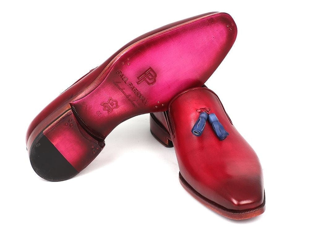 PAUL PARKMAN Paul Parkman Men's Tassel Loafer Burgundy (ID#5141BUR)