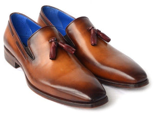 PAUL PARKMAN Paul Parkman Men's Tassel Loafer Walnut Leather Sole Leather Upper (ID#5141-WALNUT)