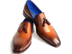 PAUL PARKMAN Paul Parkman Men's Tassel Loafer Walnut Leather Sole Leather Upper (ID#5141-WALNUT)