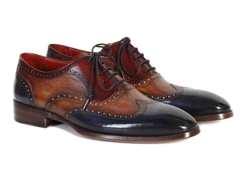 PAUL PARKMAN Paul Parkman Men's Three Tone Wingtip Oxfords (ID#PP2278)