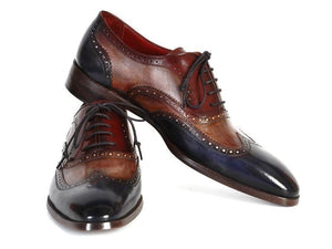 PAUL PARKMAN Paul Parkman Men's Three Tone Wingtip Oxfords (ID#PP2278)