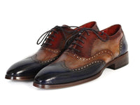 PAUL PARKMAN Paul Parkman Men's Three Tone Wingtip Oxfords (ID#PP2278)