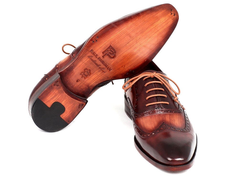 PAUL PARKMAN Paul Parkman Men's Two Tone Wingtip Oxfords (ID#PP22TX54)