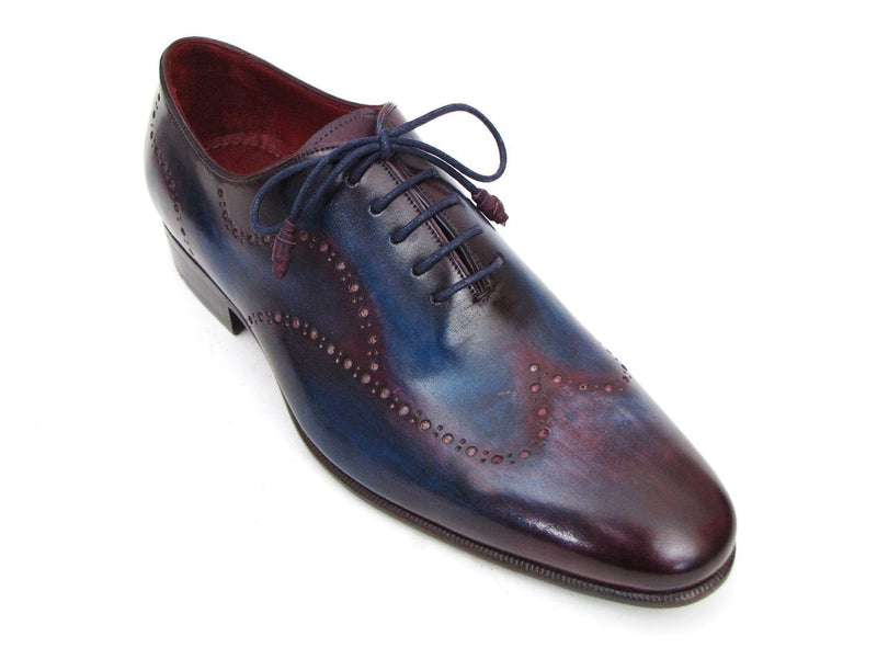 PAUL PARKMAN Paul Parkman Men's Wingtip Oxfords Blue & Purple (ID#741-PRP)