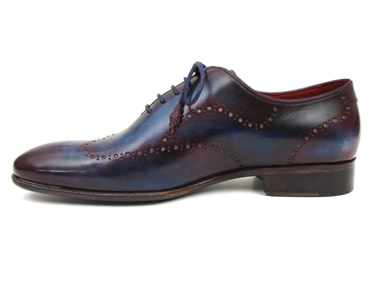 PAUL PARKMAN Paul Parkman Men's Wingtip Oxfords Blue & Purple (ID#741-PRP)
