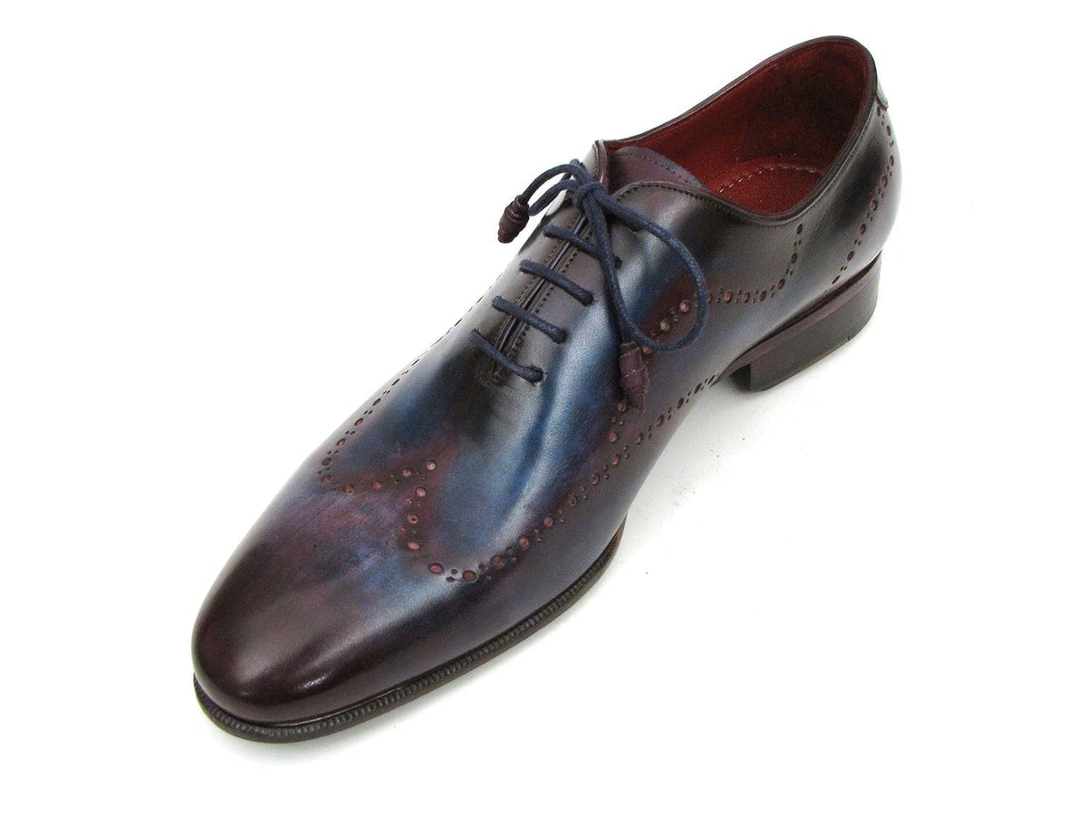 PAUL PARKMAN Paul Parkman Men's Wingtip Oxfords Blue & Purple (ID#741-PRP)