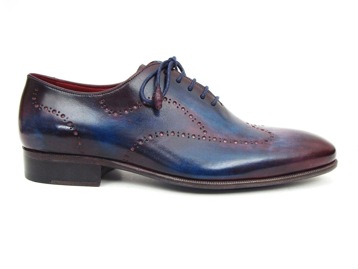 PAUL PARKMAN Paul Parkman Men's Wingtip Oxfords Blue & Purple (ID#741-PRP)