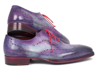 PAUL PARKMAN Paul Parkman Men's Wingtip Oxfords Goodyear Welted Purple (ID#87PRP11)