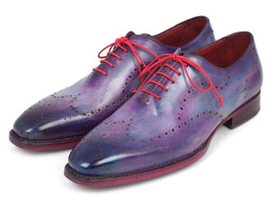 PAUL PARKMAN Paul Parkman Men's Wingtip Oxfords Goodyear Welted Purple (ID#87PRP11)