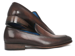 PAUL PARKMAN Paul Parkman Perforated Leather Loafers Brown (ID#874-BRW)