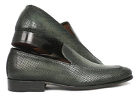 PAUL PARKMAN Paul Parkman Perforated Leather Loafers Green (ID#874-GRN)