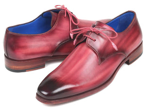 PAUL PARKMAN Paul Parkman Pink & Purple Hand-Painted Derby Shoes (ID#326-PNP)