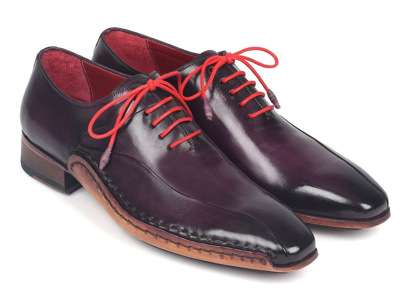 PAUL PARKMAN Paul Parkman Purple Leather Oxfords Side Hand-Sewn (ID#018-PRP)