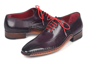 PAUL PARKMAN Paul Parkman Purple Leather Oxfords Side Hand-Sewn (ID#018-PRP)