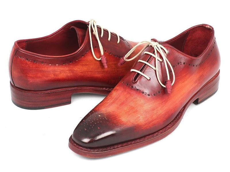 PAUL PARKMAN Paul Parkman Reddish Camel Medallion Toe Oxfords (ID#0251)