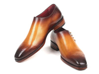 PAUL PARKMAN Paul Parkman Side Lace Oxfords Brown & Camel (ID#927F64)