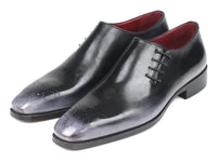 PAUL PARKMAN Paul Parkman Side Lace Oxfords Gray Burnished (ID#857F25)