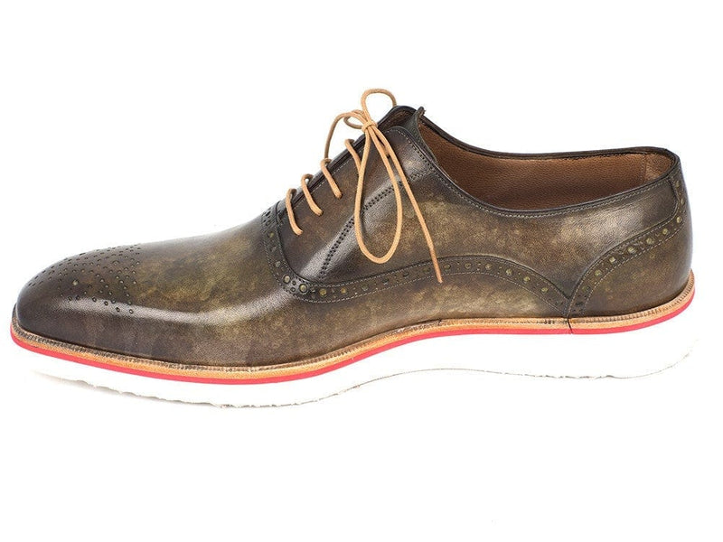 PAUL PARKMAN Paul Parkman Smart Casual Oxford Shoes For Men Army Green (ID#184SNK-GRN)